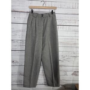 VTG Norton McNaughton women's 12 High Waist Pleated Trousers Houndstooth